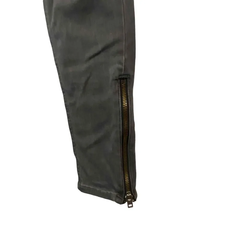 Rag & Bone Womens Gray Moto‎ Skinny Jeans with Zippered Legs & Pockets Size 29